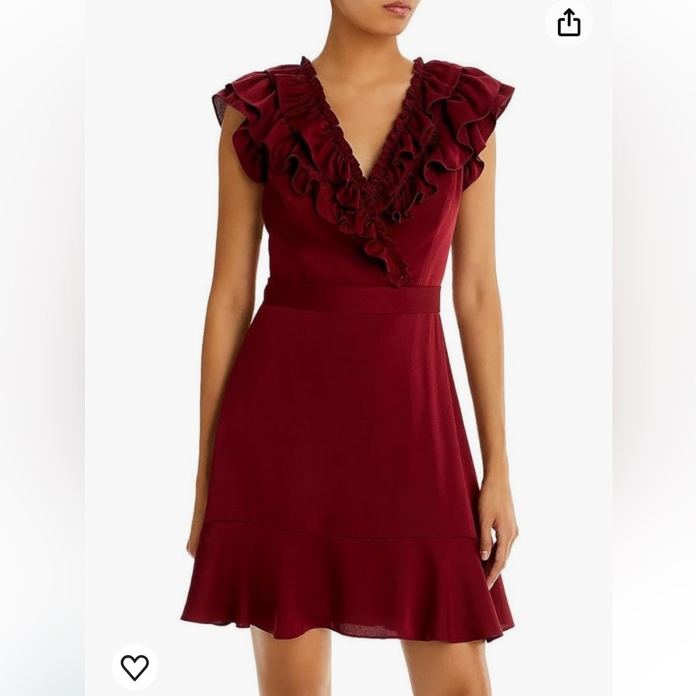 NWT BCBGMAXAZRIA Short Fit and Flare Faux Wrap Dress